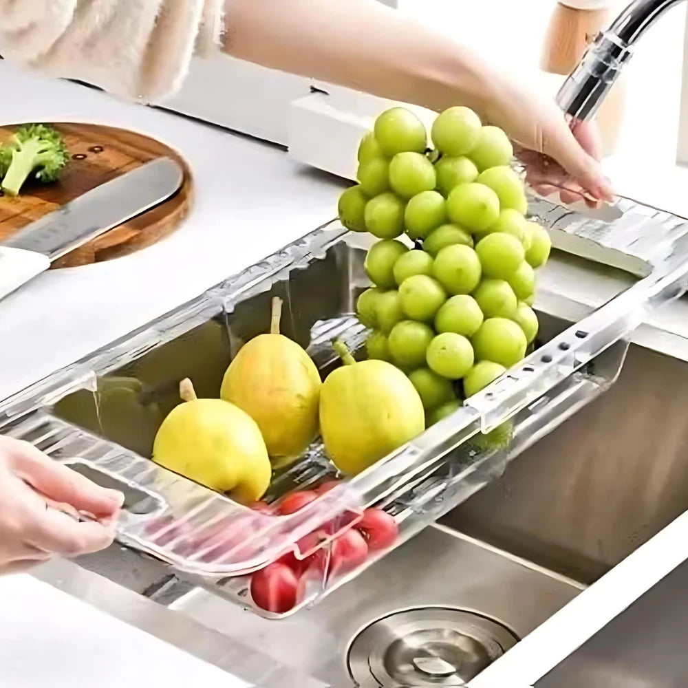 EscorreFácil™ – Escorredor Retrátil para Pia 💦🍎