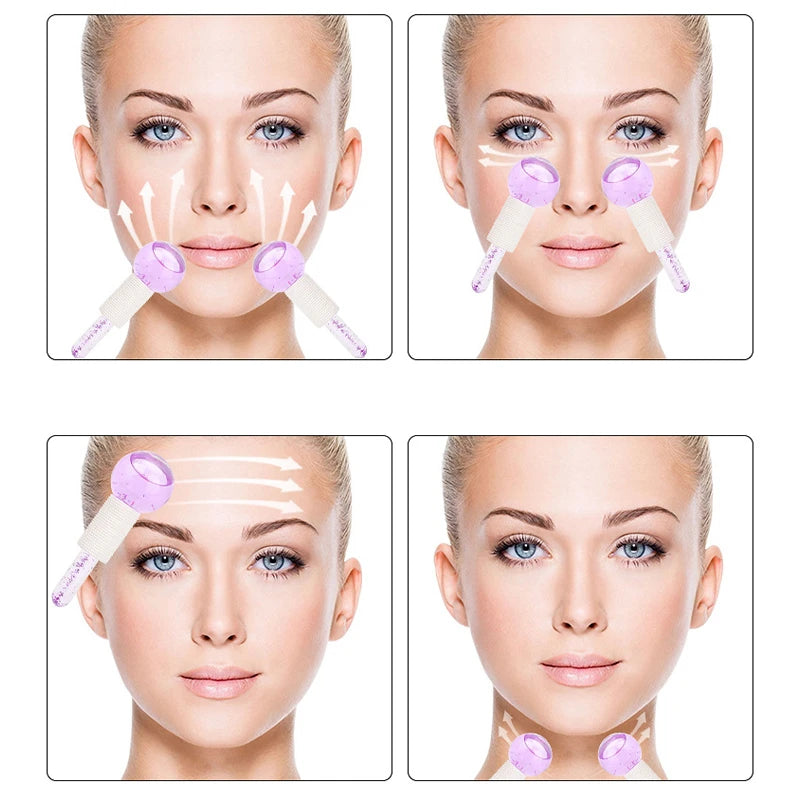 Ice Glow™ – Esferas Crioterápicas para Massagem Facial Revitalizante