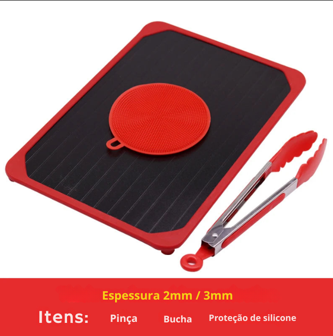 Placa Descongelante Inteligente – Descongele Alimentos de Forma Segura e Eficiente