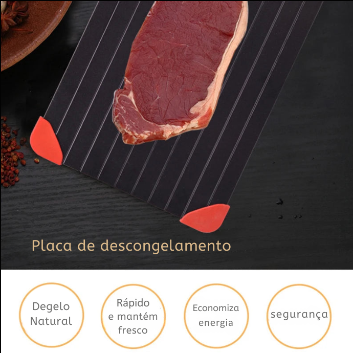 Placa Descongelante Inteligente – Descongele Alimentos de Forma Segura e Eficiente