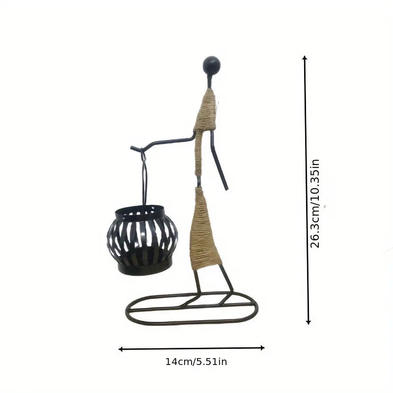 Castiçal Escultural Nórdico – Arte Moderna em Metal