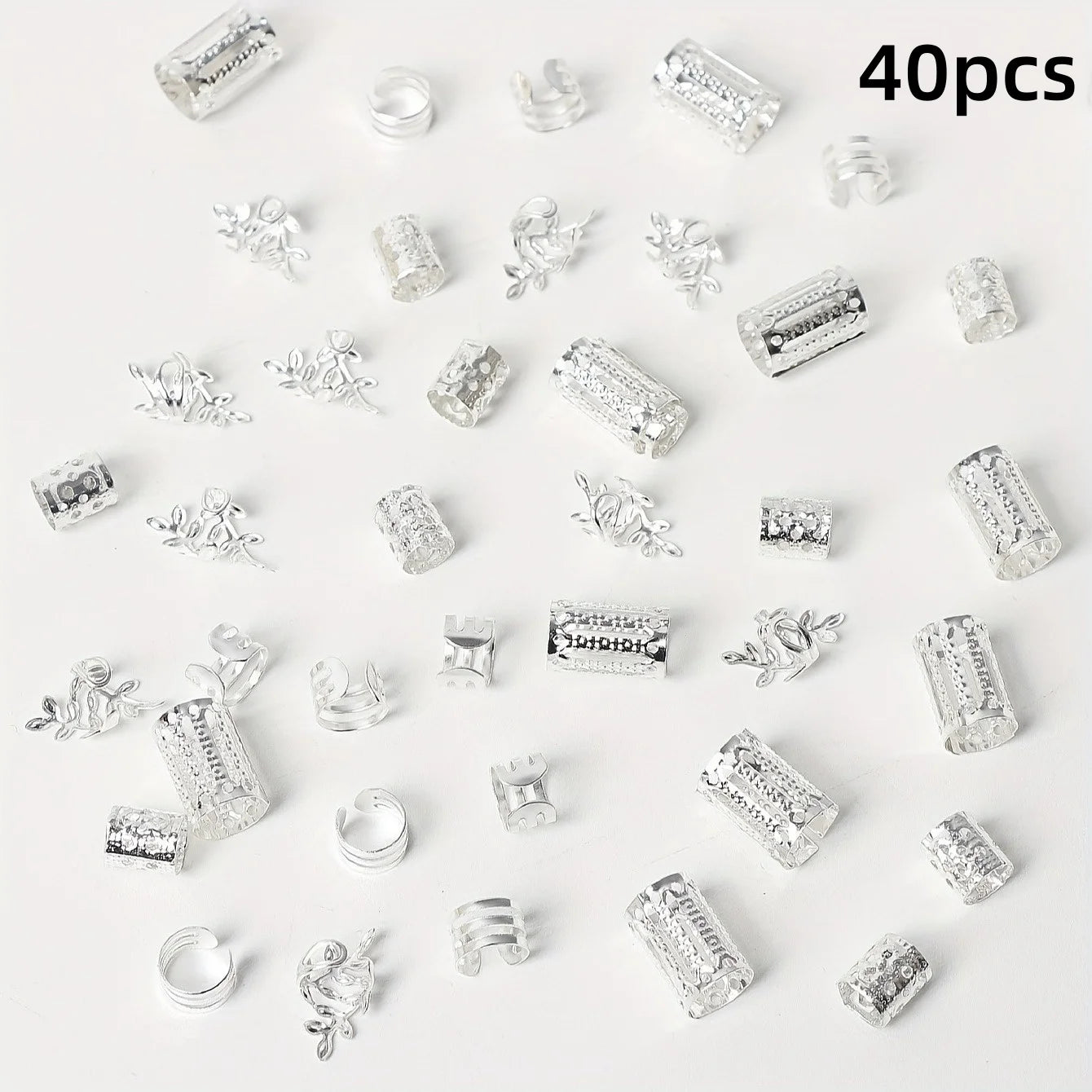 Kit de Anéis para Tranças - Elegance Metal – 40pcs