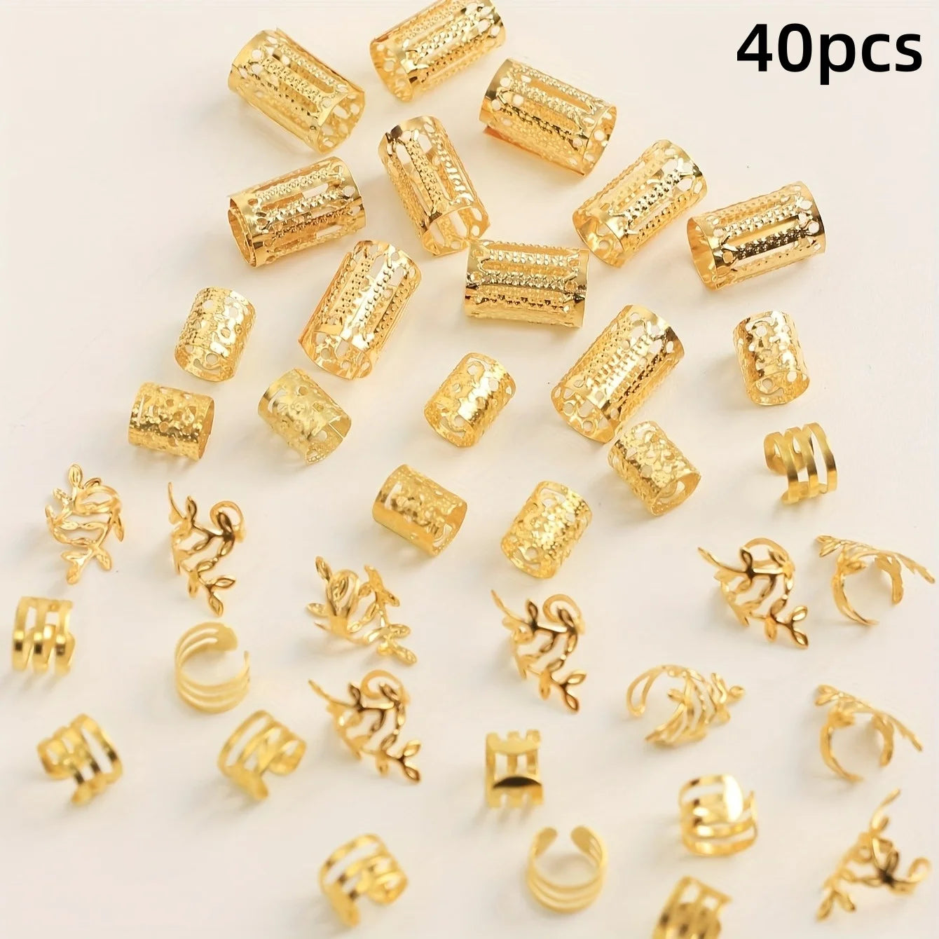 Kit de Anéis para Tranças - Elegance Metal – 40pcs