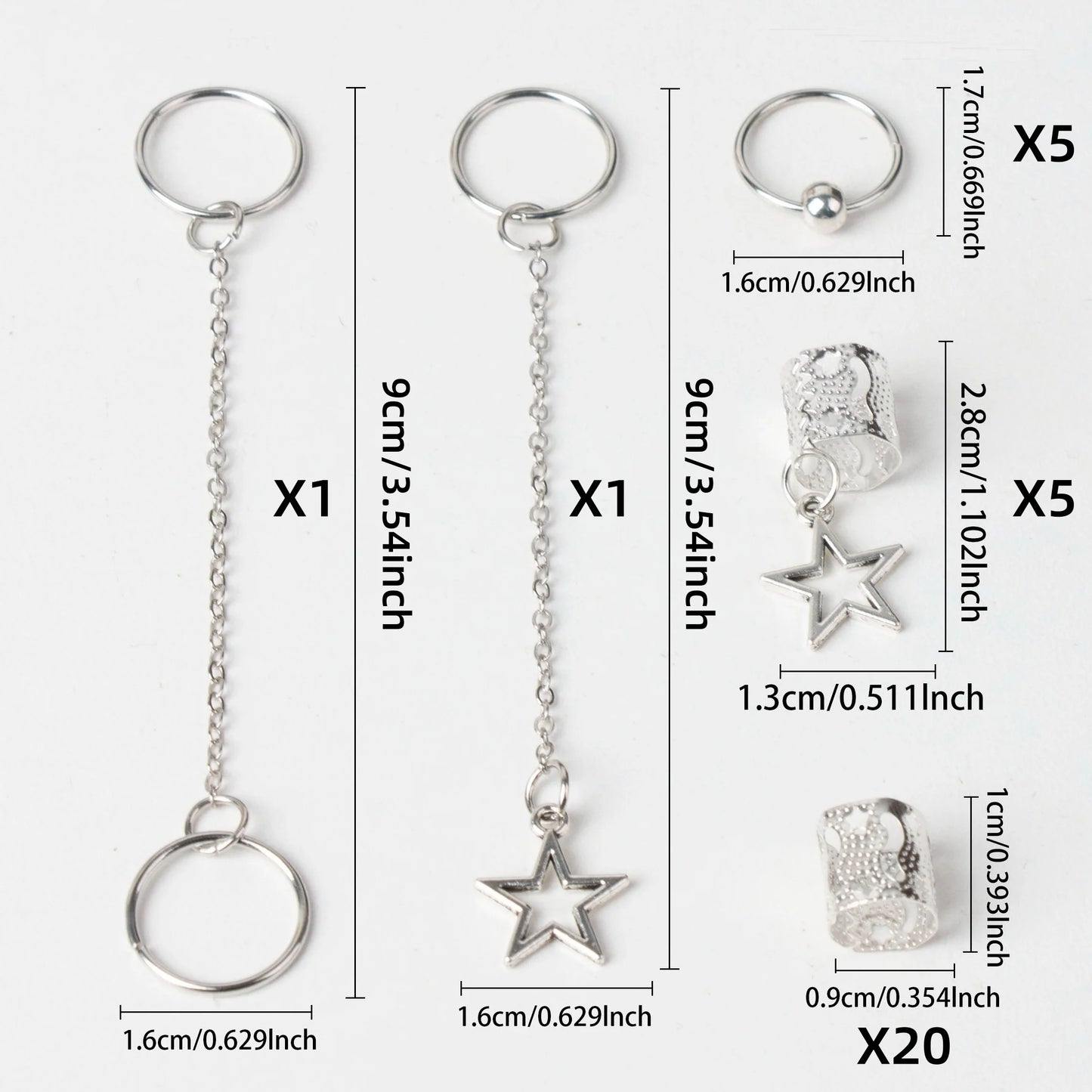 Kit de Jóias para Cabelo -  Elegance Qualidade Superior – 32pcs✨